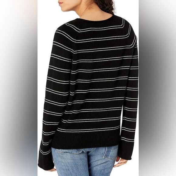 Vince Railroad Stripe Wool Cashmere Long Sleeve Sweater XXS - Picture 2 of 10